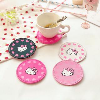 Lindo posavasos Hello Kitty té café taza almohadilla antideslizante aislamiento cojín (1)