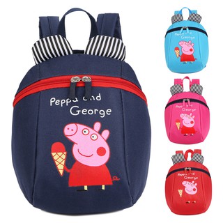 mochila infantil anti-pérdida de dibujos animados cerdo arnés de seguridad bolsas escolares