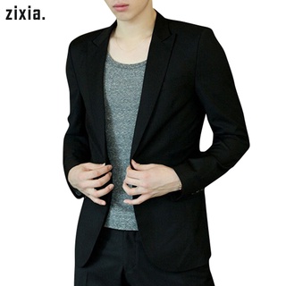 los hombres blazer abrigo slim traje de estilo coreano negro casual de negocios diario chaquetas (1)