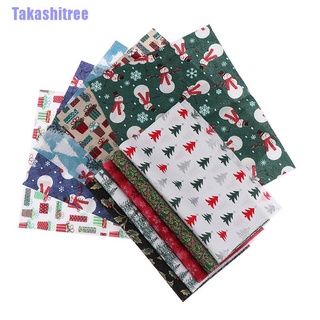 Takashitree > 5/10 Piezas De Navidad Diy Tela De Algodón Paquetes De Costura Cuadrado Patchwork Precortado Chatarra