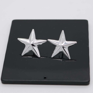 2pcs Star Brooch Collar Pin Corsage Classic Brooch Pins Badge Jewelry Silver (2)