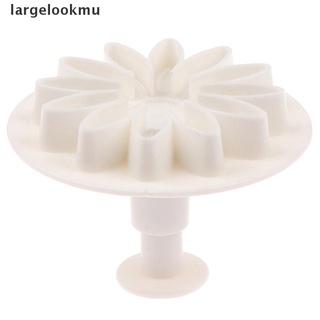 *largelookmu* 3 piezas de plástico de girasol fondant cortador para decoración de tartas margarita flor galletas venta caliente