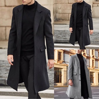 Abrigo de invierno para hombre slim fit outwear elegante abrigo largo cálido abrigo formal