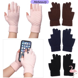 Me Winter guantes de punto cálidos para hombres/mujeres/estudiantes/guantes sin dedos/multicolores de invierno