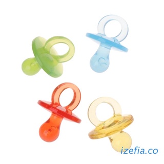 izefia 4 piezas juguetes de loro acrílico pezón mordedura masticar pájaros coloridos suministros diy accesorio