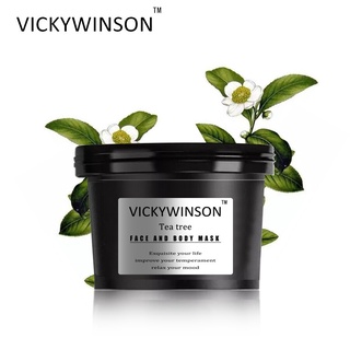 VICKYWINSON Crema exfoliante de árbol de té 50g Blanqueamiento exfoliante facial corporal
