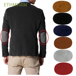 ethmfirm 1 par de insignias de gamuza oval reparación codo rodilla tela parche ropa de costura diy apliques de hierro en /multicolor
