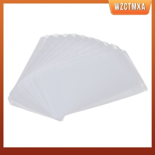 [wzctmxa] 10 piezas A5 A6 bolsillos de 6 hojas sueltas de hojas sueltas impermeables de Pvc/bolsas de almacenamiento de documentos