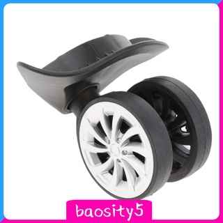[Baosity5] maleta de equipaje de repuesto silencio ruedas giratorias ruedas de viaje A57 -1 par