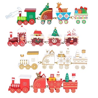Feliz Navidad tren de madera adorno de Navidad decoración para el hogar Santa Claus Natal Navidad Noel año nuevo