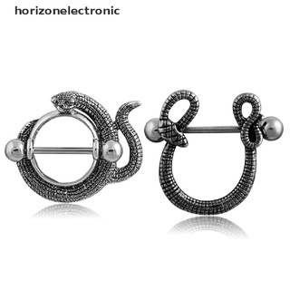 [horizonelectronic] 14 g de acero inoxidable para barra de serpiente, anillo de pezón, Piercing de cuerpo, joyería caliente