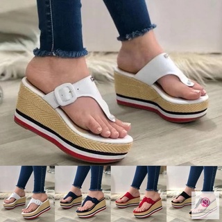 Las mujeres sandalias 2021 tacones mujer zapatillas plataforma cuñas zapatos señoras verano diapositivas hebilla chanclas