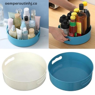 TINHJ 360 Degree Rotating Storage Tray Container For Home Kitchen Cosmetics Turntable .
