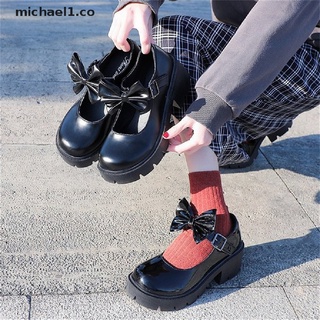 [michael1] zapatos lolita zapatos de las mujeres de estilo japonés mary jane zapatos de las mujeres de la vendimia de las niñas de tacón alto zapatos de plataforma estudiante de la universidad [co]