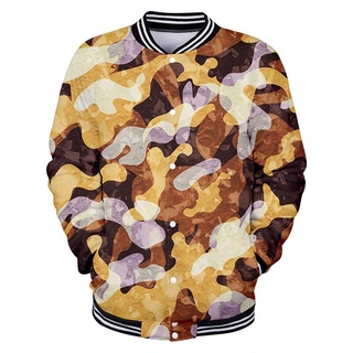 Colorido camuflaje chaqueta de béisbol abrigo de los hombres sudadera con capucha sudaderas con capucha Streewear (3)