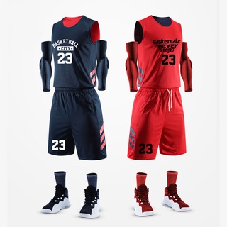 Abrigo de baloncesto doblemente lateral Estudiante personalizado Uniforme de competencia Entrenamiento en ropa de entrenamiento para niños Camisa de baloncesto.
