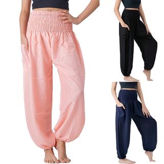 *dmgo*=mujer cómoda boho pantalones sueltos yoga pantalones hippie pijama lounge boho pijama pantalones