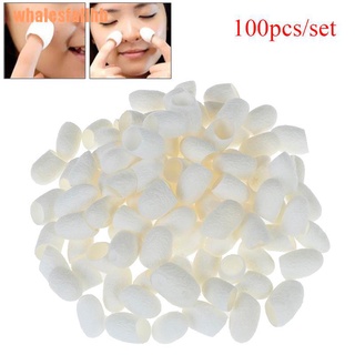 whalesfallhb 100pc/set de bolas de seda cocoons silkworm cuidado de la piel facial exfoliante blanqueamiento (1)