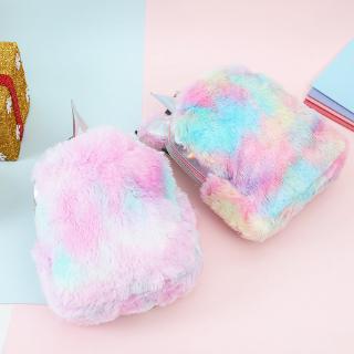 KPOP bolsa de viaje de moda colorida PV terciopelo unicornio bolsa Smiggle Beg (3)