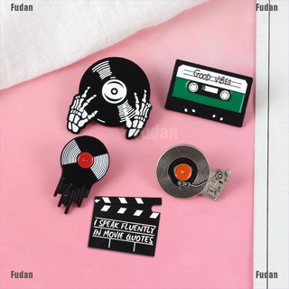 <Fudan> Punk Music Lovers Dj Vinyl Record Player Badge Brooch Lapel Pin Gift (3)