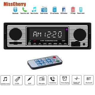 [MissCherry] Bluetooth Retro Radio coche reproductor MP3 estéreo USB AUX clásico coche estéreo Audio