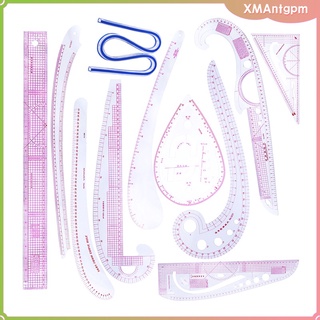 11Pcs Sewing French Curve Measure Ruler Sewing Dressmaking Tailor Rulers Set