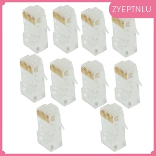 10 piezas rj50 keystone modular 10p10c enchufe (transparente)