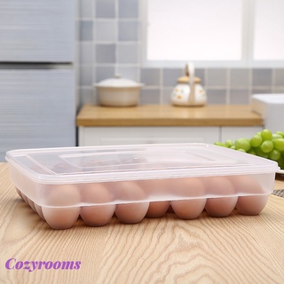 (Cozyrooms) 2/34 rejilla de plástico huevo caja de almacenamiento de huevos bandeja de huevo titular refrigerador contenedor de alimentos utensilios de cocina