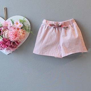 Verano arco decoración vestido sin mangas de bebé + pantalones cortos lindos (2pcs) (8)