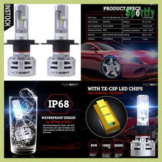 Sportfy 1 par Novsight -N9 faros delanteros LED bombillas 60W 10000LM 6500K (1)