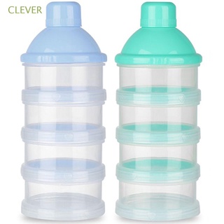 clever kids formula dispensador de viaje caja de almacenamiento de alimentos de leche en polvo contenedor portátil bebé 4 capas de alimentación bebé botella de leche (1)