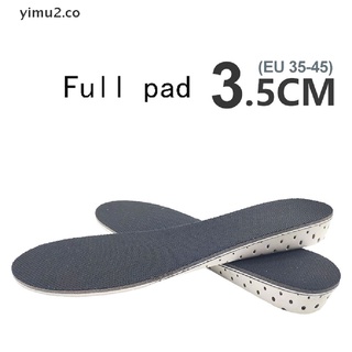 【yimu2】 Unisex Insole Heel Lift Insert Shoe Pad Height Increase Cushion Elevator Taller 【CO】