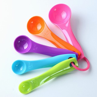 5 pzs cucharas medidoras de silicona de grado alimenticio/Kit de cucharas de medición de silicón/bonito burang