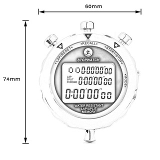 pursun cronómetro digital de metal, cronómetro de reloj de memoria con pantalla grande, adecuado para entrenadores, competiciones de ejecución (4)