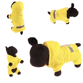 BEBETTFORM Outdoor Clothes Dog Raincoats Breathable Hoody Pet Jumpsuit Jacket Sunscreen Waterproof Pet Supplies Reflective PU/Multicolor (8)