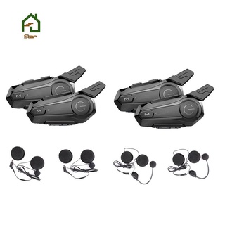 2 Piezas Bluetooth Intercomunicador Motocicleta Medio Casco Auriculares Para 2 Rider Inalámbricos