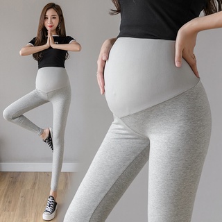 verano delgado de algodón de maternidad legging yoga deportes casual flaco pantalones ropa para mujeres embarazadas cintura alta vientre embarazo (1)