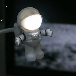 Mini astronauta, lindo, creativo, ahorro de energía, luz USB, luz LED para computadora portátil, luz nocturna, protección ocular, adecuada para energía móvil, interfaz de computadora, luz de noche portátil junto a la cama, luz de lectura