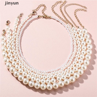 jinyun collar de perlas de boda grande de moda para mujer collar de perlas de imitación de moda.
