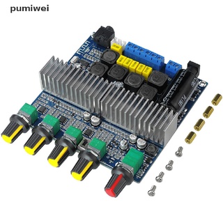 pumiwei bluetooth 5.0 tpa3116d2 digital 2.1 placa amplificadora de audio 100w+50w+50w dc 12-24v co