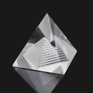 1pc nuevo egipcio cristal transparente cuarzo pirámide hogar escritorio decoración 40*40mm BrzoneSeMall