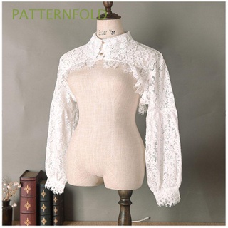 PATTERNFOLD High-Quality Fake Collar Sweater Dress White Shawl Half Shirt Detachable Cotton Lace Apparel Accessories For Women Lapel False