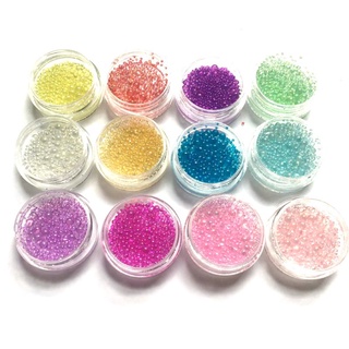 koou 12 unids/set burbujas de color diy cristal epoxi relleno resina uv pegamento imitación blister burbuja perlas material de relleno