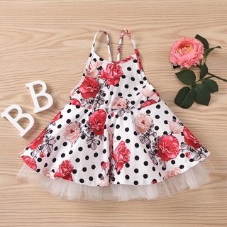 polka dot floral vestido de princesa vestido de princesa para niños/niños/niñas/niñas