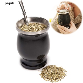 [pepik] yerba mate calabaza set de doble pared de acero inoxidable mate taza de té y bombilla set [pepik] (1)