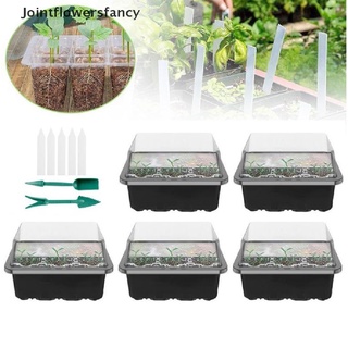 jointflowersfancy - juego de 5 bandejas de inicio de semillas con tapa, jardín, plantas, propagador, juego de herramientas cbg