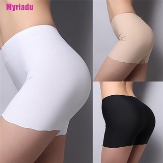 [Myriadu] verano señora sin costuras pantalones cortos de seguridad Leggings pantalones de tamaño libre