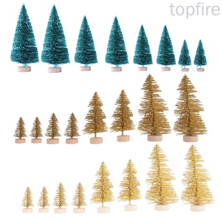 [Topfire] Mini árbol de navidad, hogar, oficina, Hotel, decoración de árbol, decoración de escritorio, 24 piezas/juego (4)