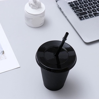 suer taza de beber portátil personalizada flash polvo paja taza reutilizable vajilla de plástico al aire libre brillante botella de agua con pajitas (7)