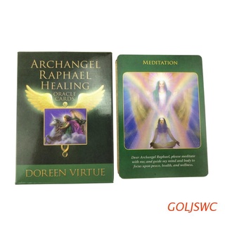 goljswc archangel raphael healing oracle cards versión en inglés 44 cartas tarot juego de mesa